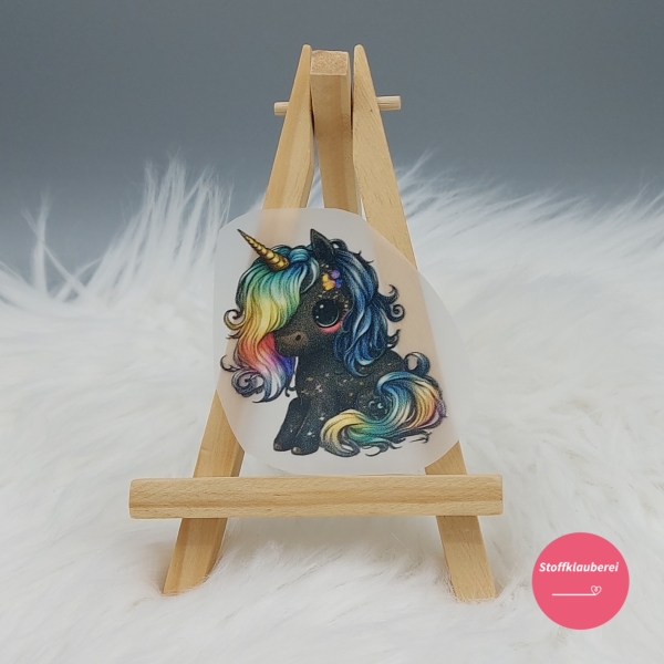 "Einhorn Regenbogen" Bügelbild  (ca. 6cm X 5cm)